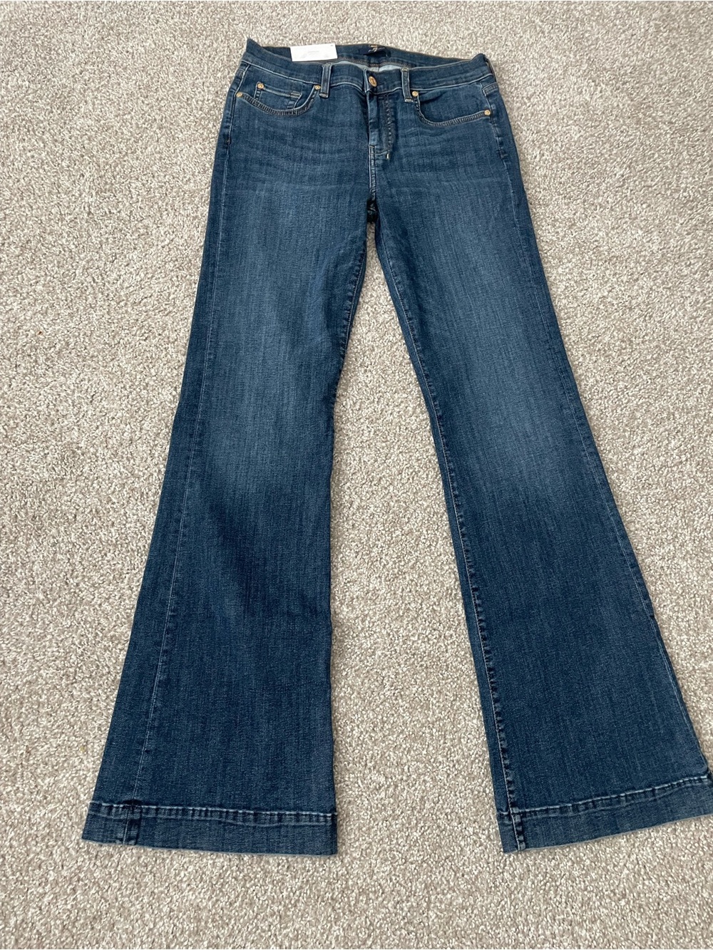 7 For All Mankind Dark Indigo Flare Jeans